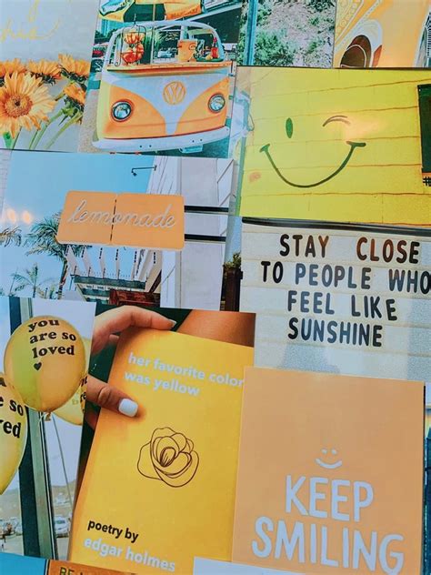 Happy Yellow Vsco Collage Kit Prints Etsy