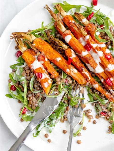 Spiced Carrot And Lentil Salad Healthy Gf And Vegan Georgie Eats