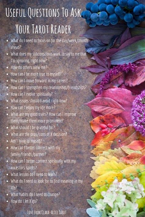 Check spelling or type a new query. Useful Questions To Ask Your Tarot Reader by Love from ...