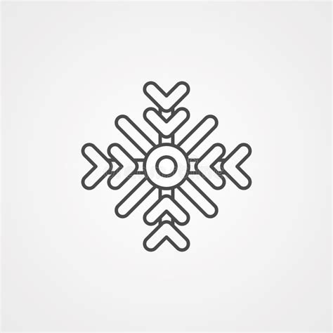 Snowflake Vector Icon Sign Symbol Stock Vector Illustration Of Icon