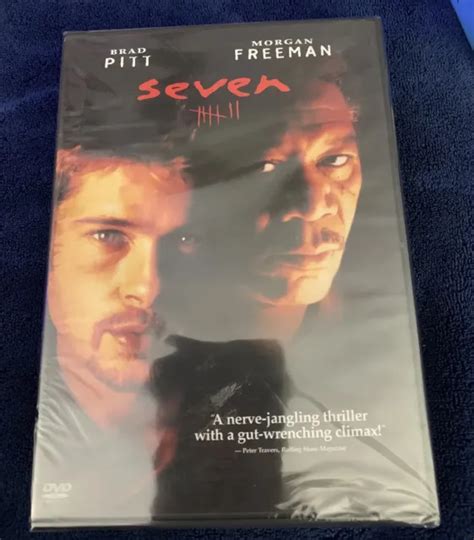 Seven Dvd Brad Pitt Morgan Freeman 1995 Movie New Vintage Authentic 7