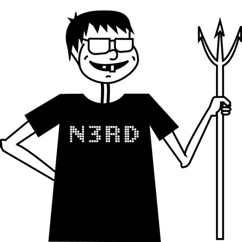 Evil Nerd With A Pitchfork Clipart Free Download Transparent Png