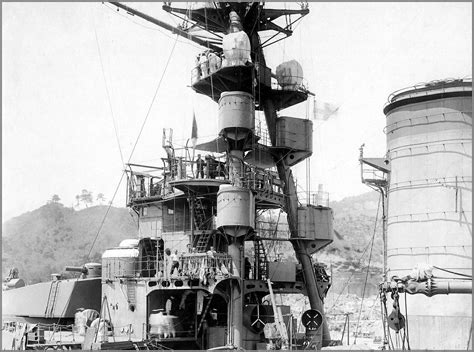 Imperial Japanese Navy Battlecruiser Kirishima Undergoing Maintenance