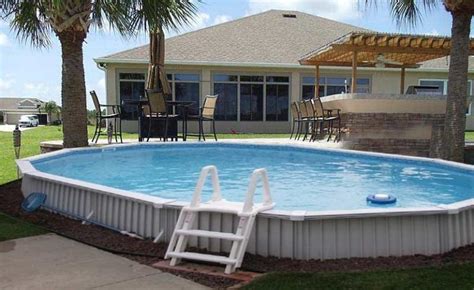 Semi Inground Pool Aquasport 52 Package 15x30x52 Oval Mgk Pools