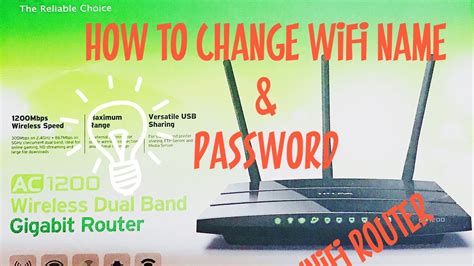 How To Change Wifi Name And Password Tplink Ac1200 Unifi Router YouTube