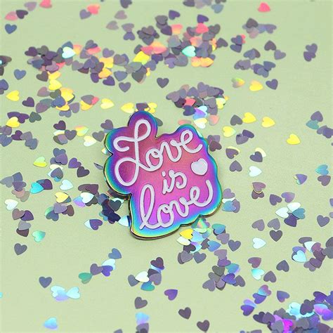 Rainbow Plated Pin Love Is Love