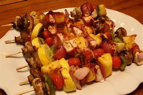 I just finished eating these baked hawaiian chicken kabobs for lunch today and i already can't wait to make them again! shrimp kabobs in oven