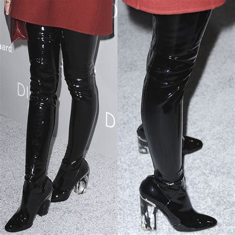 Pregnant Jaime Kings Kinky Dior Latex Thigh High Boots