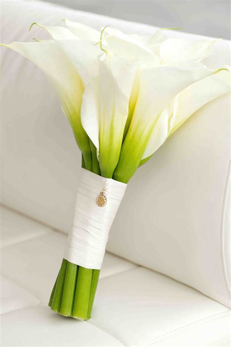 Bouquets Photos Calla Lily Bouquet With White Wrap Inside Weddings