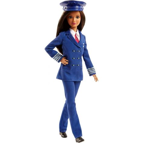 Barbie Careers Pilot Doll With Brunette Hair And Themed Accessories