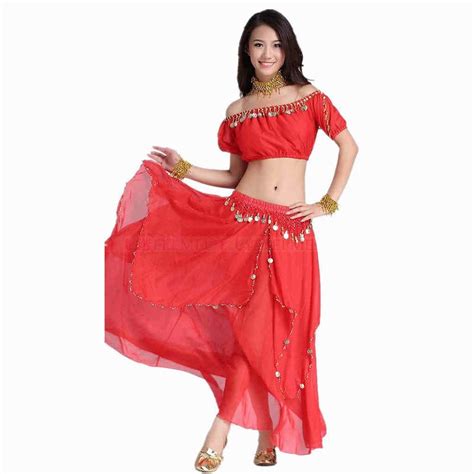 4pcs Set Woman Egypt Performance Sexy Belly Dance Costume Indian Triba