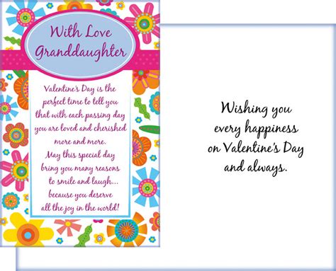 32141 Six Valentines Day Granddaughter Cards With Envelopes