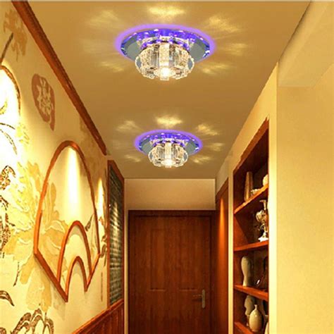 The cable from the switch box to the ceiling box has three wires—two identical blacks and a white—with one of the blacks connected to a. Buy Modern Crystal LED Ceiling Light Fixture Aisle Hallway ...