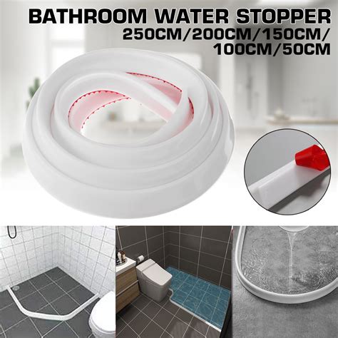 Cm Rubber Silicone Shower Barrier Water Stopper Bathroom Waterproof Strip Walmart Canada