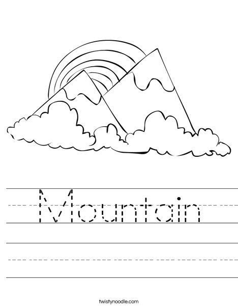 Mountain Math Worksheet Kindergarten