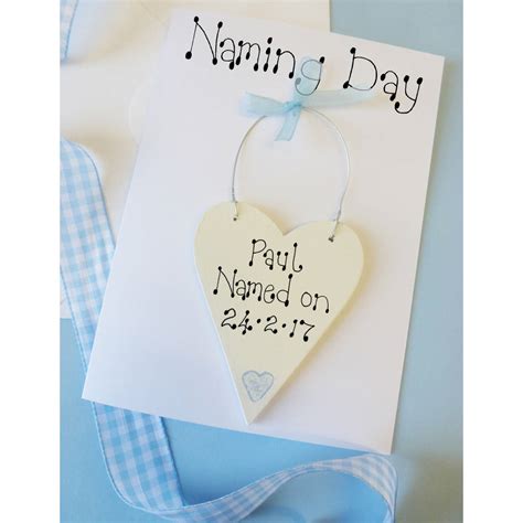 Personalised Naming Day Card By Country Heart