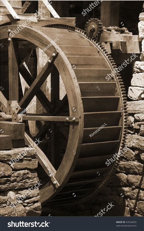 Historic Water Mill Wheel Stock Photo 63534655 Shutterstock