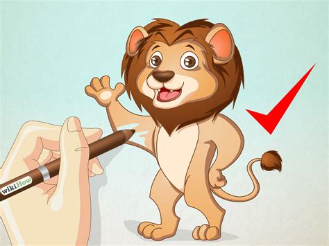 How To Draw A Cartoon Lion 13 Steps With Pictures Wikihow