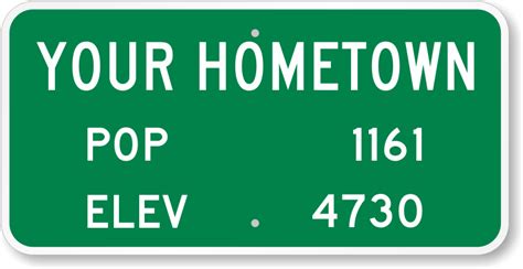 Interstate 15 North Your Hometown Custom City Sign Sku K2 3031