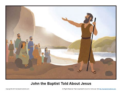 John The Baptist Told About Jesus Story Illustration Childrens Bible