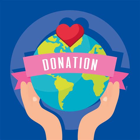 Charity And Donation Banner With Earth Planet 1752156 Vector Art At
