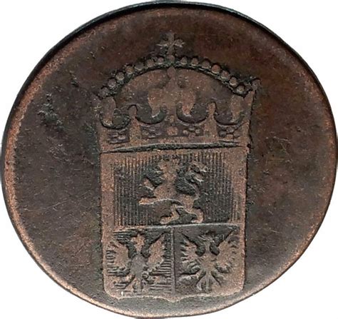 1782 Austrian State Of Vienna Crown Antique Genuine 1 Groschl Coin