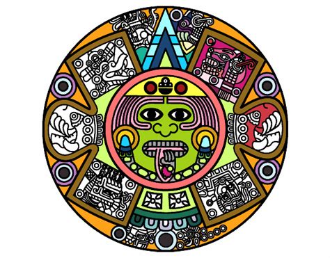 Dibujo De Calendario Azteca Pintado Por En Dibujos Net El D 237 A 30 03