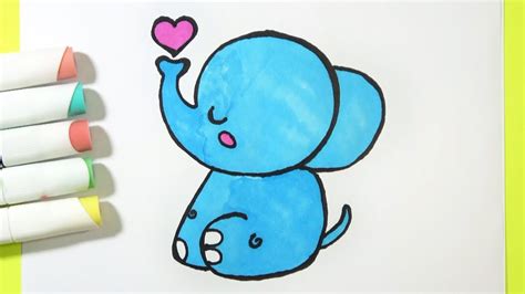 Step By Step Cute Simple Elephant Drawing Drawing Ideas