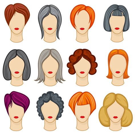 Woman Hair Styles Of Different Types And Colors