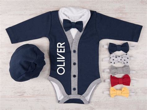 Take Home Outfit Boy Personalized Baby Boy Outfit Navy Etsy