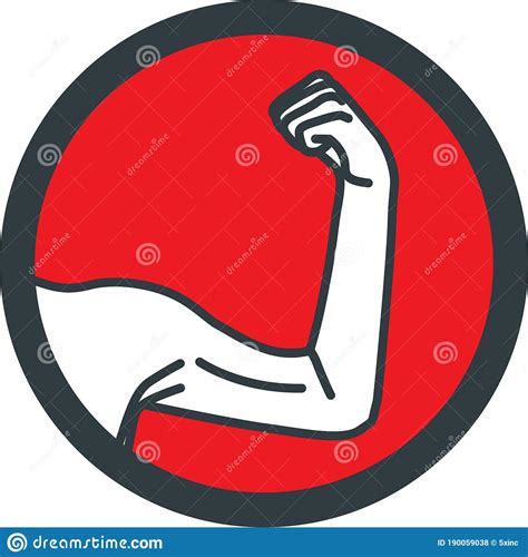 Weak Male Arms With Flexed Biceps Muscles Stock Vector Illustration