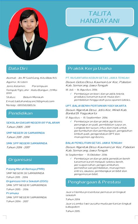 Curriculum vitae (cv) atau daftar riwayat hidup bagi seorang pelamar kerja itu penting. Contoh CV Menarik untuk Fresh Graduate dalam bentuk Word ...