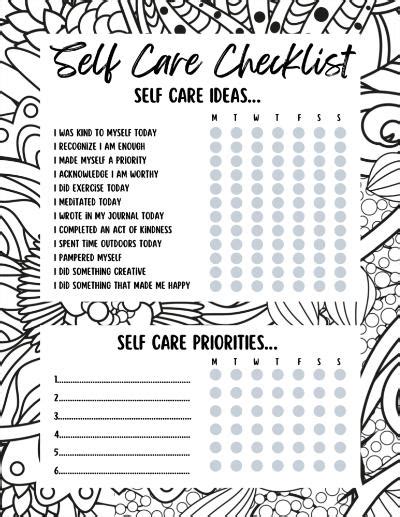 15 Printable Self Care Worksheets For Adults And Kids Put The Kettle On