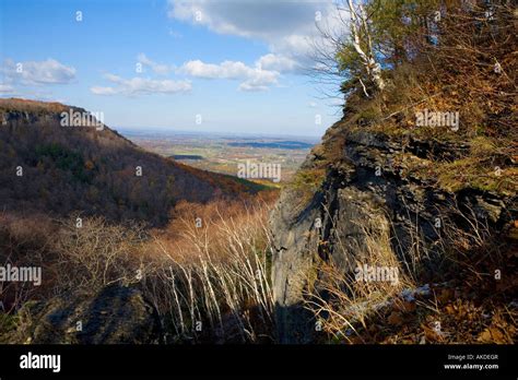 The Helderberg Escarpment With View Of Hudson Valley John S Thatcher