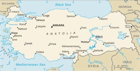 Törökország vaktérkép, törökország partvonala és határvonala. Törökország térképe - Travelon.hu