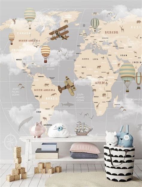 List Of World Map Wallpaper For Room Ideas
