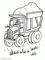 dump truck coloring pages  printable pictures