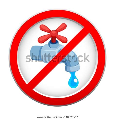 Save Water Sign Stock Vector Royalty Free 110093552