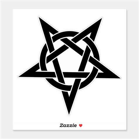 Black Inverted Pentagram Sticker Zazzle