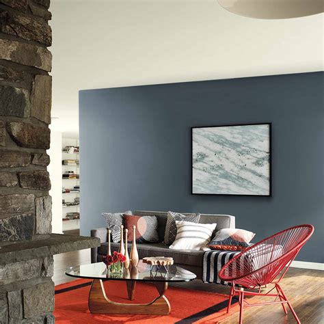 Contemporary Wall Colors For Living Room Brown Accent