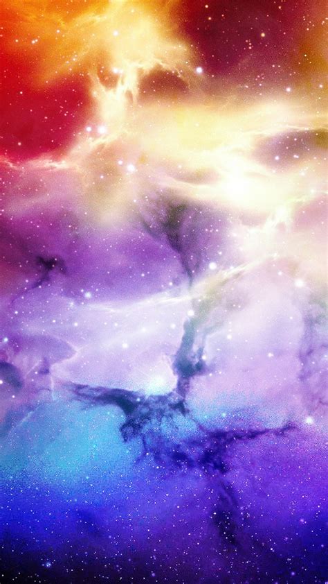 Fantasy Shiny Colorful Nebula Outer Space View Iphone 6 Wallpaper