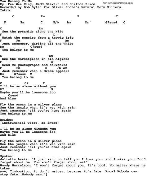 You Belong With Me Chords Lyrics And Chords You Belong With Me