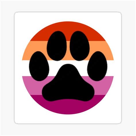 Lesbian Furry Paw Pride Sticker For Sale By Furrtopia Redbubble