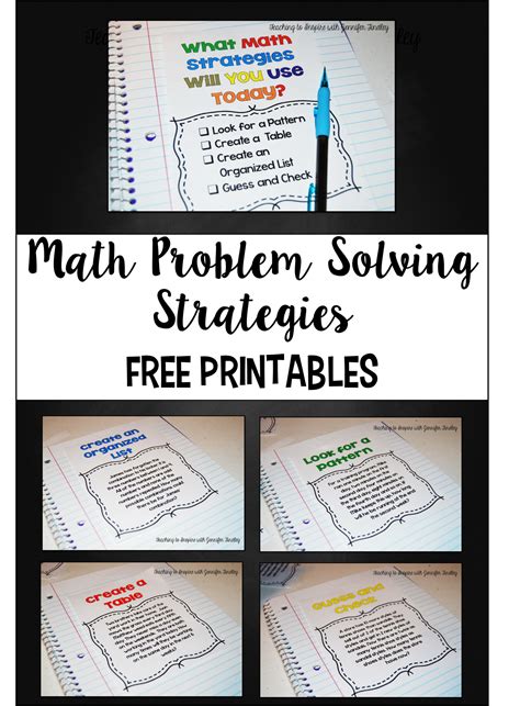 Math Problem Solving Strategies Teaching With Jennifer Findley