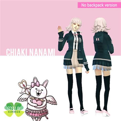 Chiaki Nanami Cosplay Set For The Sims 4 Spring4sims Sims 4 Anime