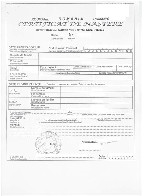 Certificat De Nastere Moldova