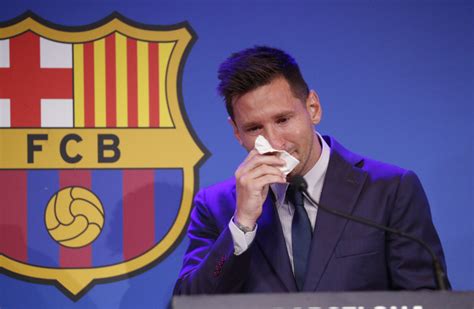 Tearful Messi Confirms He Is Leaving Barcelona In Talks With Psg The