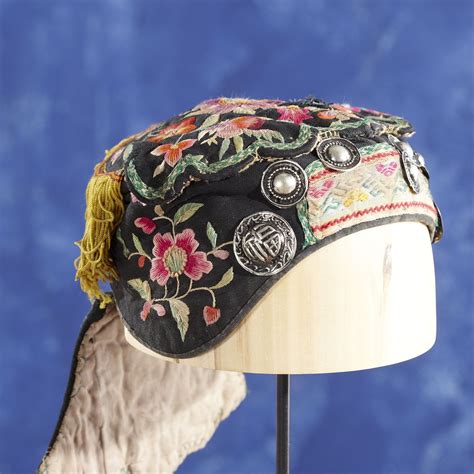 K0354 Vintage Chinese Hat Nobility Rare Birds Sombreros