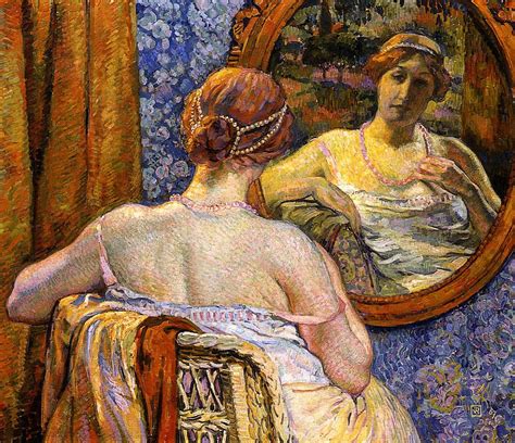 Woman At A Mirror Theo Van Rysselberghe Wikiart Org Encyclopedia