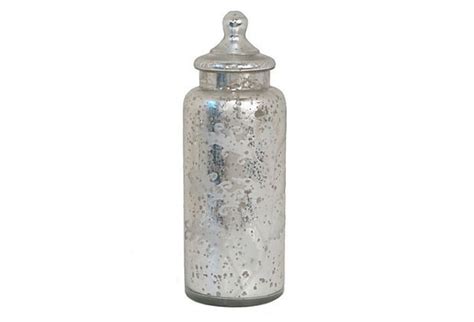13 Mercury Glass Jar W Stop On Glass Jars Mercury